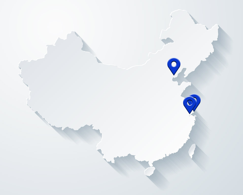 Map AnHeart locations in China